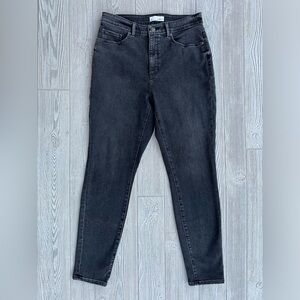 LOFT Curvy High Waist Skinny Black Jean Size 29/8